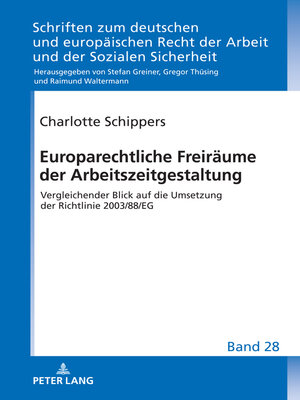 cover image of Europarechtliche Freiraeume der Arbeitszeitgestaltung